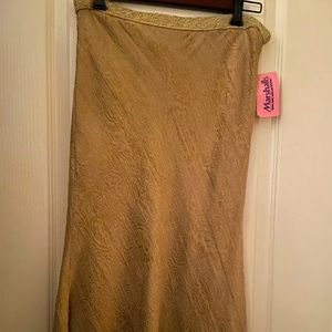Ralph Lauren black label gold silk skirt size 6